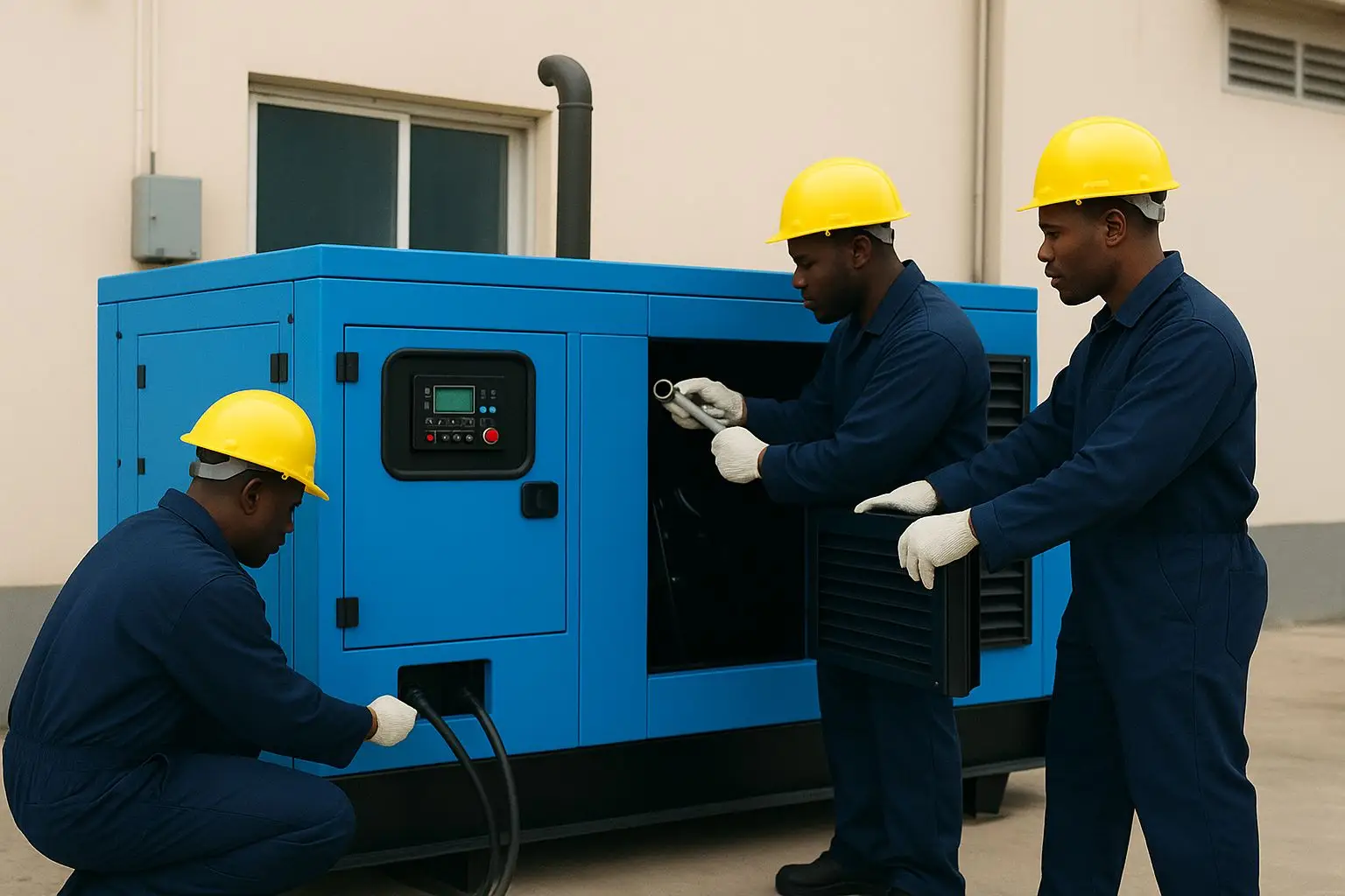 compressed generator installation